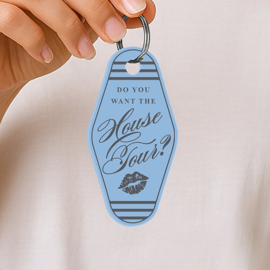 House Tour Keyring – Lips: Motel Style Lyric-Inspired Keychain, Gift for He