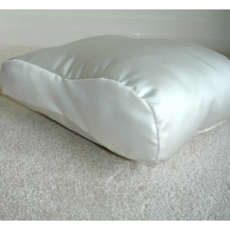 Tempur Pedic Original Travel Neck Pillow Cover Orthopaedic Mulberry Silk Ivory