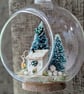 Glass Bauble Christmas Decoration with Cottage Scene - Image 7