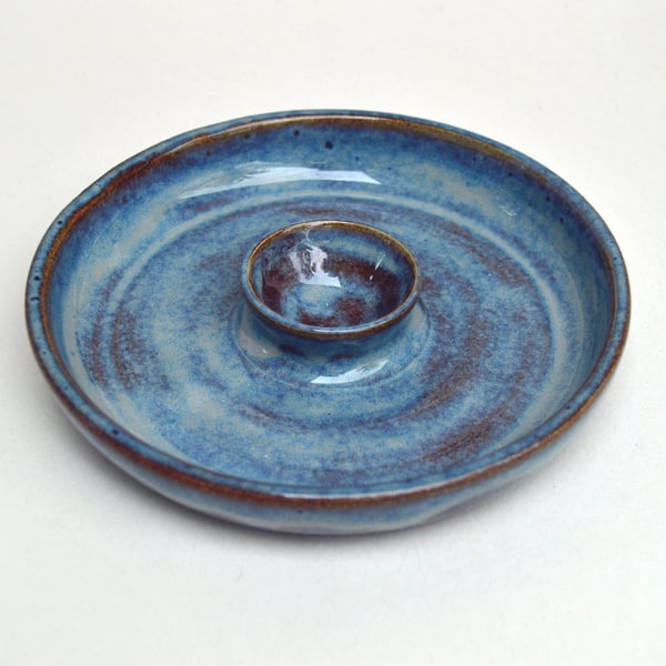 Stoneware pottery serving dish, idea for olives or tapas