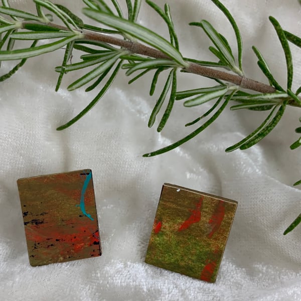 Stainless steel post earrings 