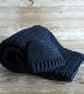 Blue Baby Blanket and Hat  - Image 1