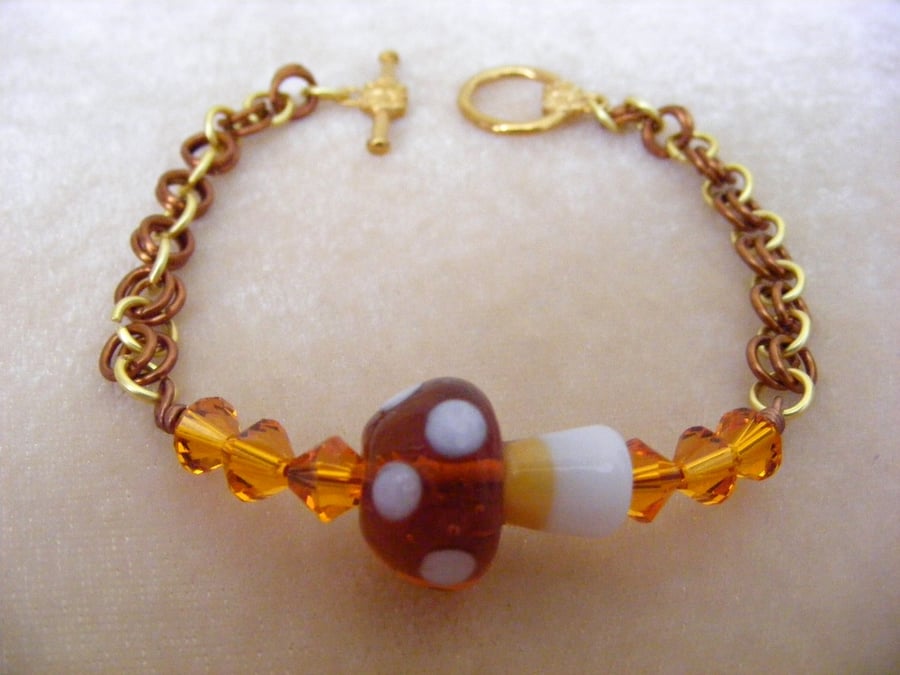 Brown Toadstool Bracelet