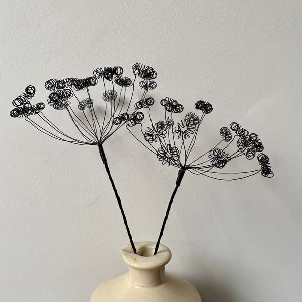 Handmade Single Wire Fennel Seed Head-Floral Arrangement-Contemporary Art-Home D