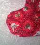 Christmas Flower Fairies on a Red Background Stocking - Image 6