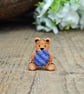 Easter Egg Teddy Bear Pin, Handmade Bear Brooch, Cute Spring Gift