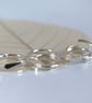 Silver Sleeper Hoop Earrings 11 mm Overlap Hoops - Image 2