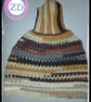 Crocheted Wasteland Hood Distressed Hooded Shawl Style Wrap - Autumn - Image 2