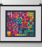 328 - Patchwork Quilt Block Cross Stitch Pattern: Ocean Coral Folk Art (PDF) - Image 4