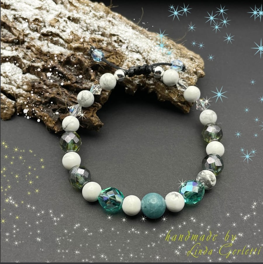 WINTER - a seasonal  gemstone and crystal BRACELET.