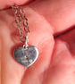 Real Diamond Red Enamel Heart Sterling Silver Necklace 18 Inch - Image 7