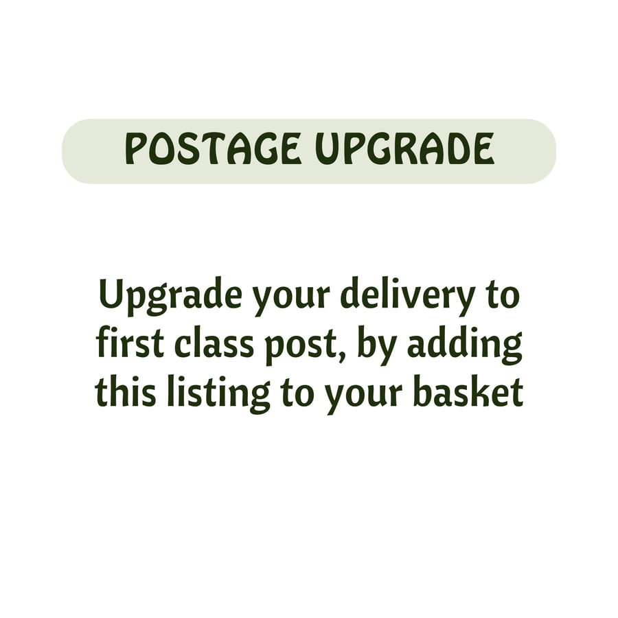 Upgrade your Card Delivery to First Class Post for a Speedy Delivery