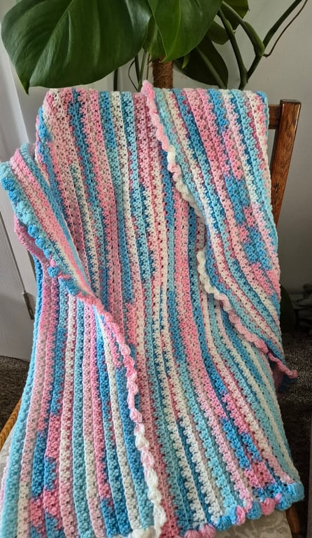 Candy Floss Crochet Baby Blanket
