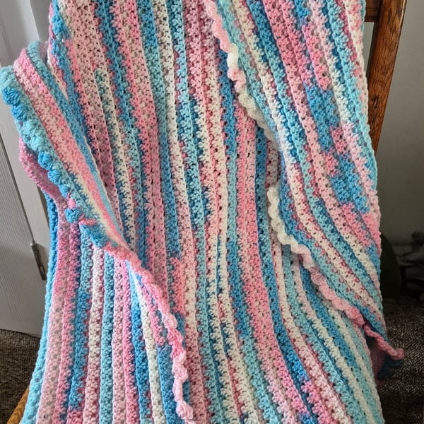 Candy Floss Crochet Baby Blanket