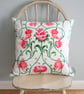 Botanical Cats Cushion - "That Aint A Dog Rose" in cotton