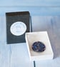 Beautiful fused grass dichroic round pendant blues purples sparkly - Image 6