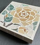 Mosaic Floral Art - Rose Mosaic Wall Plaque in Yellows - Image 8