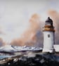 Holy Island Inner Lighthouse, Arran. Original Watercolour Painting. - Image 1