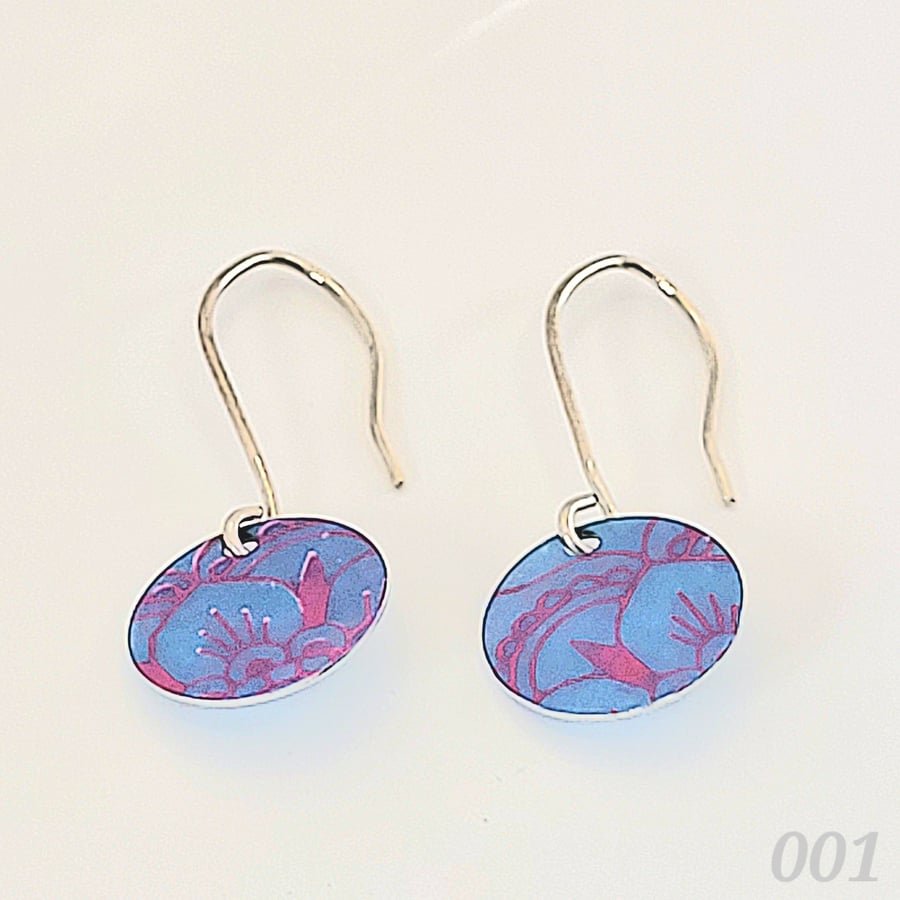 001 - Handmade Aluminium and Silver Reversible Earrings