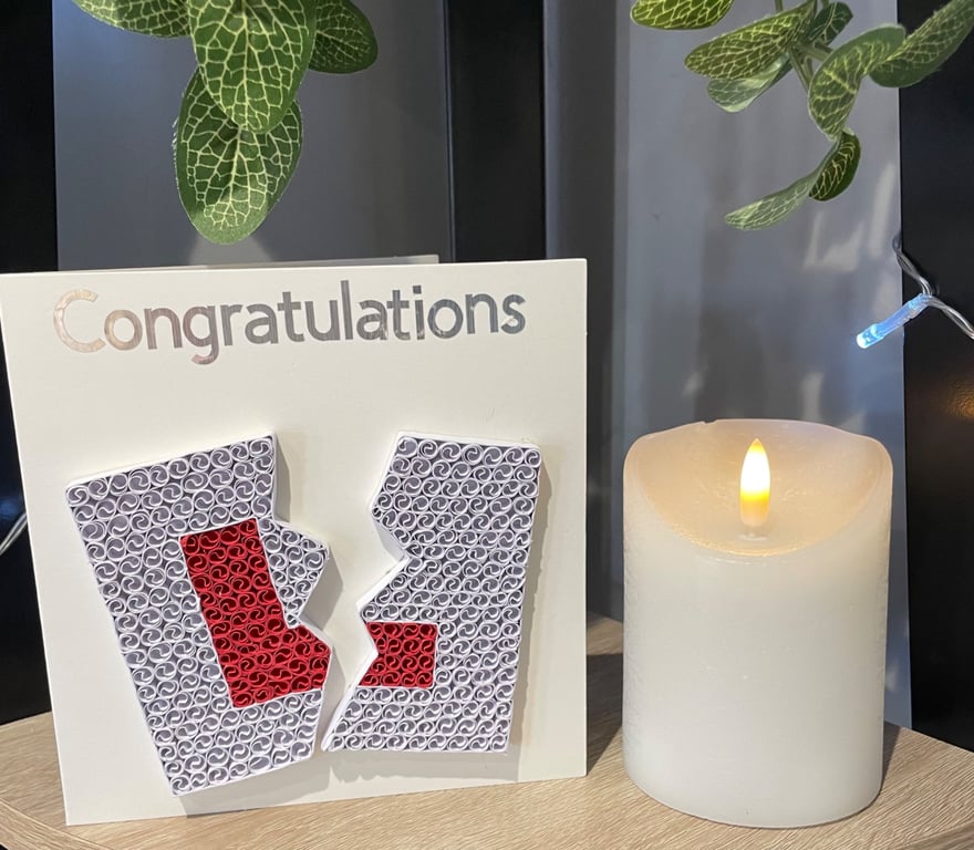 Passed! Driving test quilled card