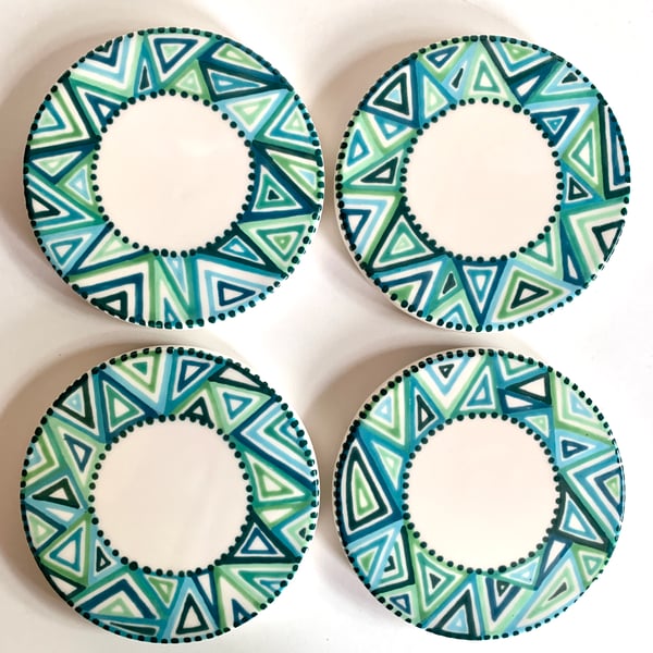Set of 4 Ceramic Coasters