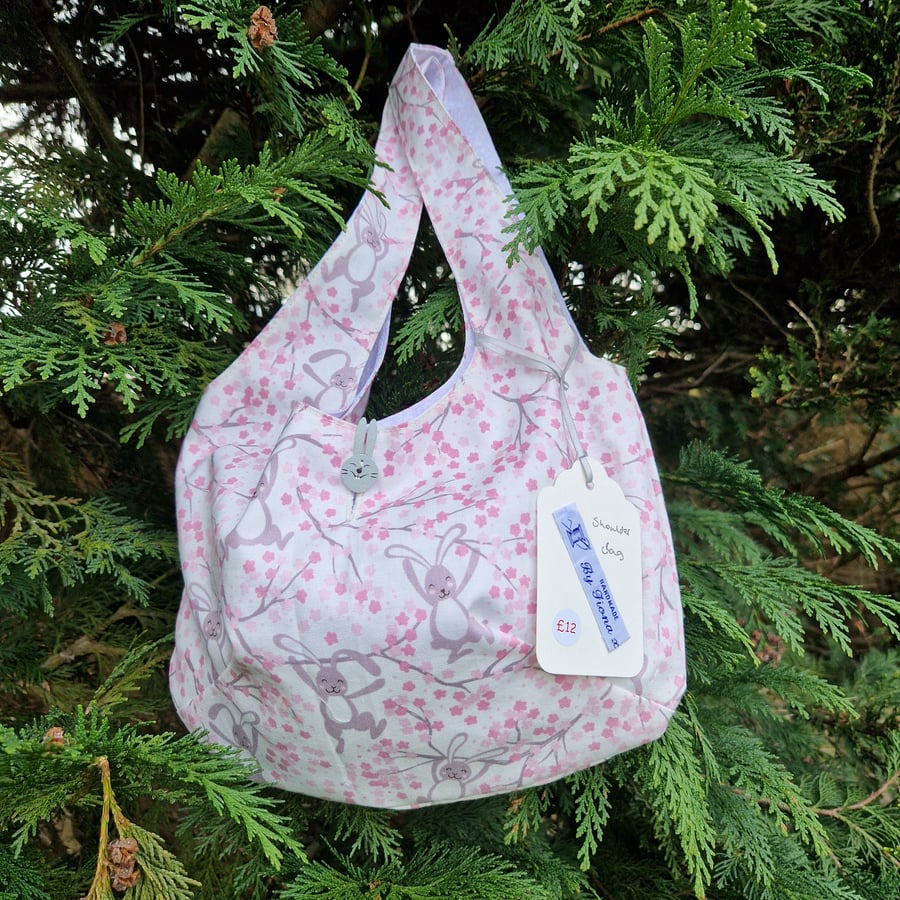 Children's Bunny and Pink Flowers Shoulder bag 