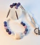 Frosted Blue Agate And White Jade Necklace - Handmade In Devon - Image 7