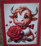 Highland Cow Valentines Card - Image 2
