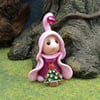 Tiny Christmas Gnome 'Kyz' 1.5" OOAK Sculpt by Ann Galvin