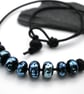 black lampwork glass cord necklace - Image 3