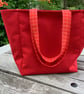 Lovely red water resistant bag, shoulder straps, reinforced base. - Image 6