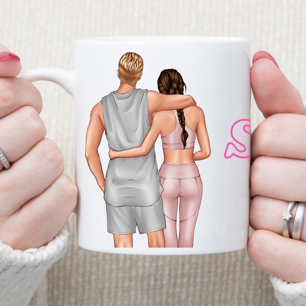 Swole mates mug, gym couple gift