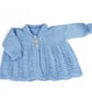 Baby boys Cardigan, Hand Knitted, Light Blue, Collared Sweater, Baby Shower  - Image 9