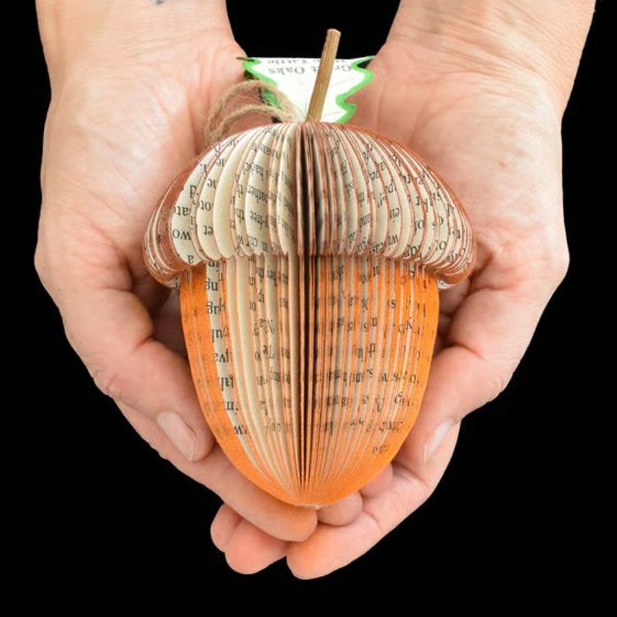 Personalised Acorn Gift – Handmade Book Art