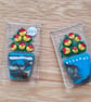 Pot of Flowers Fridge Magnet - Red and Yellow
