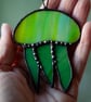 Stained Glass Suncatcher Colourful Jellyfish Wall or Window Hanging - Image 3