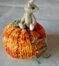 Dora, a tiny jointed mouse sitting on a pumpkin - Image 9