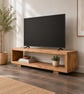 Handmade Rustic Wooden TV Console Book Shelf Unit: Farmhouse Living Room Enterta - Image 1