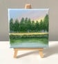 Acrylic on canvas mini landscape painting