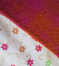 A6 'Harris Tweed®' Reusable Notebook Cover - Pink & Orange Check - Image 2