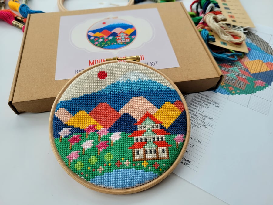 Mountains Fuji Cross Stitch Kit