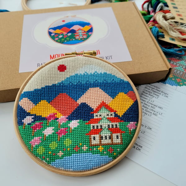 Mountains Fuji Cross Stitch Kit