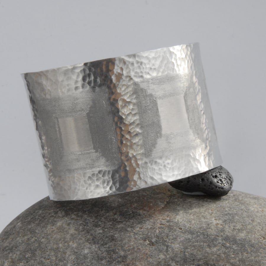 textured aluminium cuff