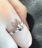 Fine silver rabbit ring - Image 3