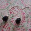 Black Onyx drop faceted earrings