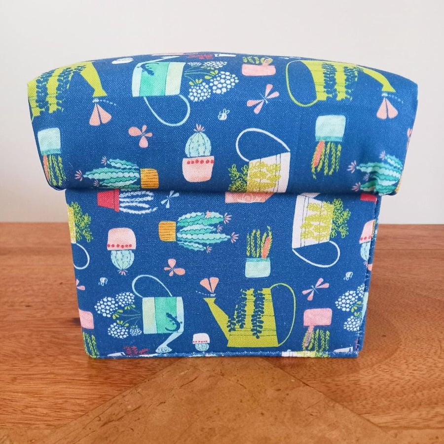 Gardeners' fabric covered trinket box