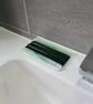 Large green fused glass soap dish - Image 5