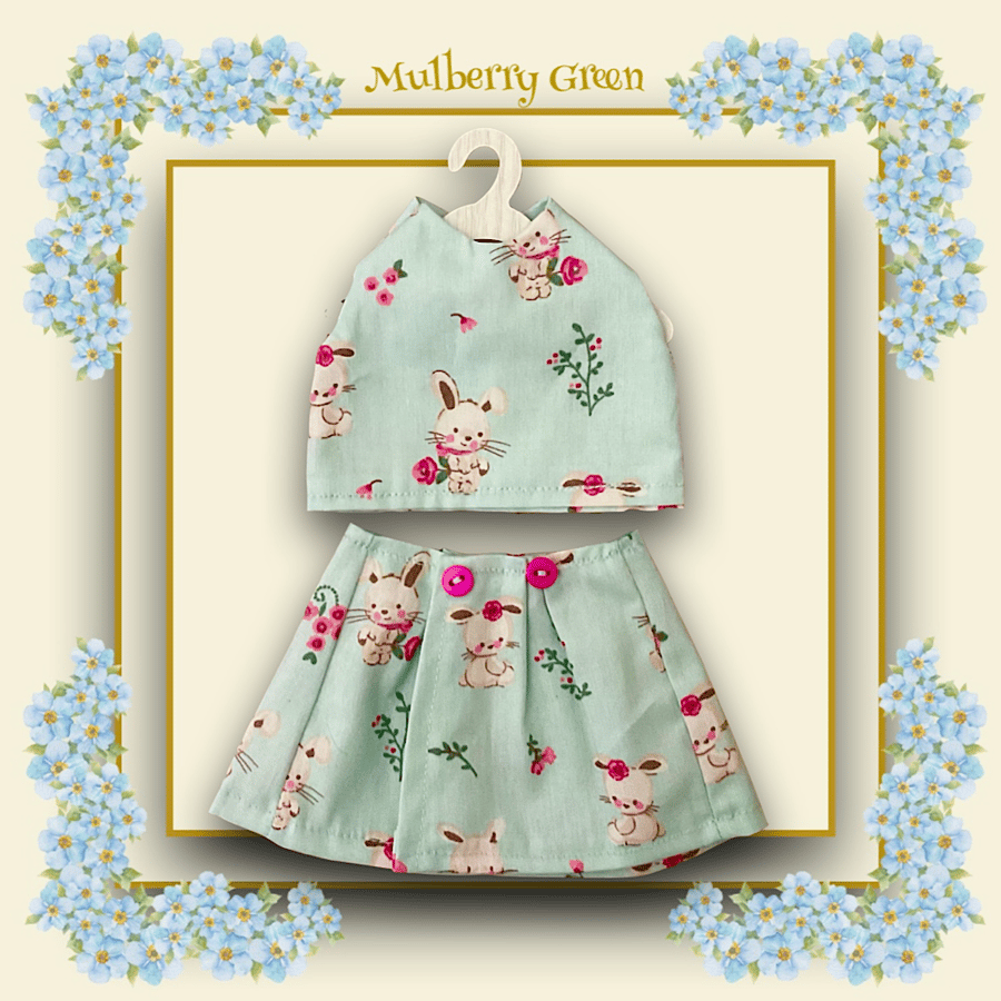 Bunnies and Roses Skirt and Top