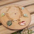 Spring Bird Charm Bracelet