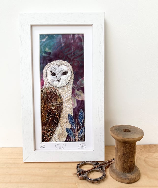 Barn owl original artwork.